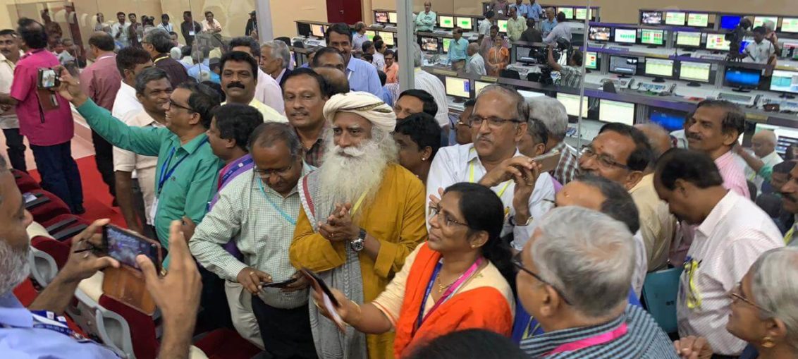 Sadhguru at Chandrayaan 2 launch