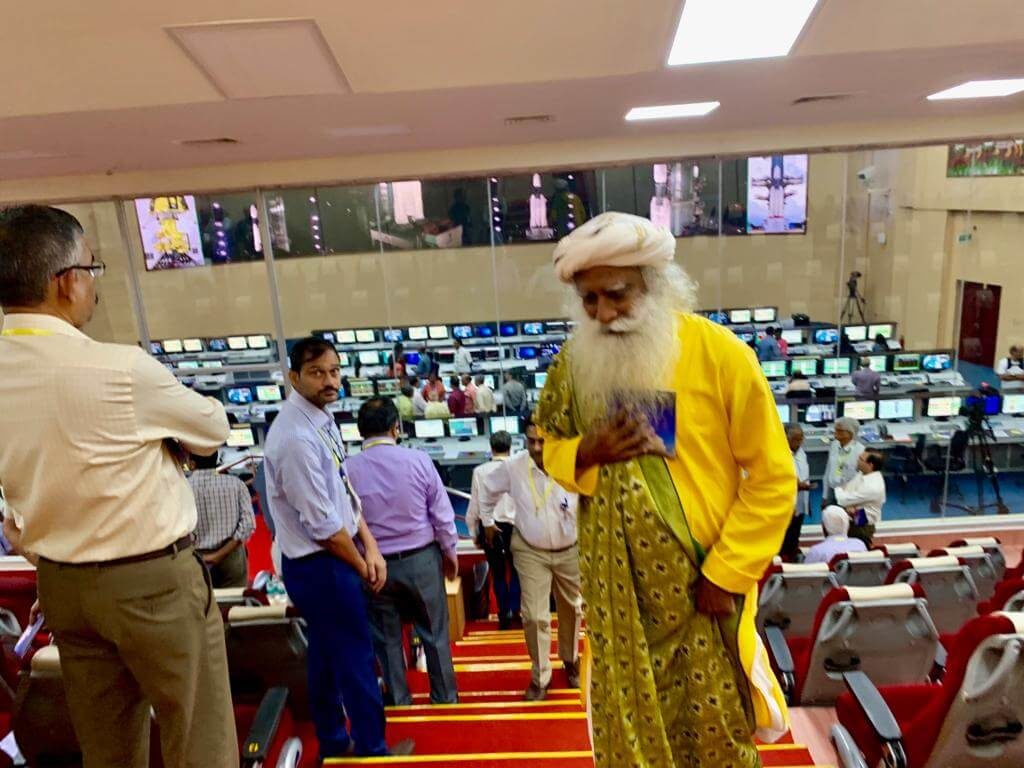 Sadhguru at Chandrayaan 2 launch at ISRO