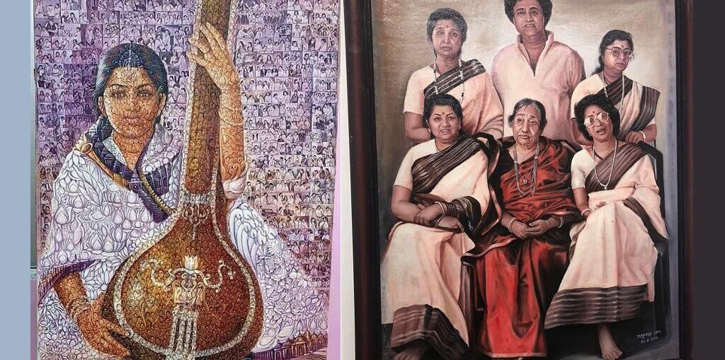 Bharat Ratna Lata Mangeshkar comes alive on canvas