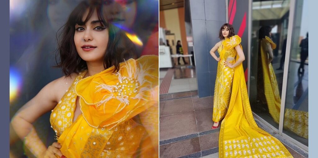 Adah Sharma walks bare foot on the ramp