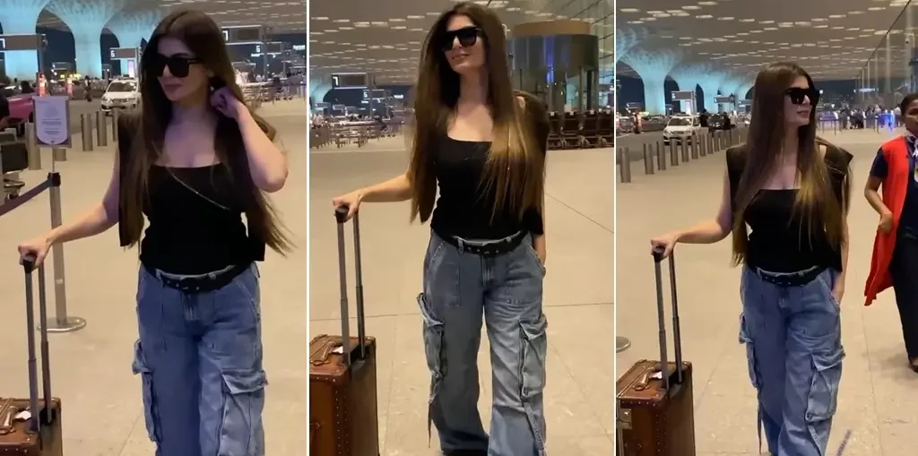 Kainaat Arora looks ultra-glam and stylish in black at the airport