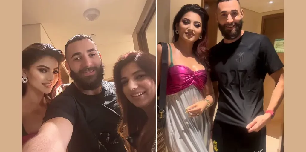 Urvashi Rautela with Karim Benzema