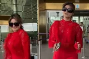 Urvashi Rautela fans call her beautiful 'red rose' at the airport
