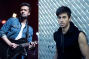 Enrique Iglesias and Atif Aslam together on stage at the UAE