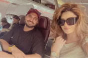 Urvashi Rautela flies along with her hero Jassie gill