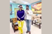 Urvashi Rautela with Balakrishna on their 300 crore 'NBK 109' film set