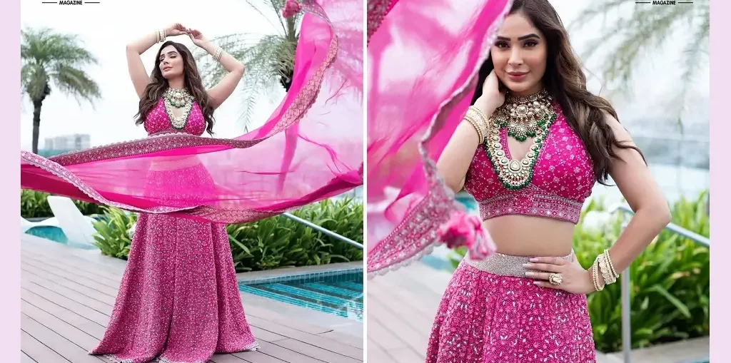 Alankrita Sahai in a beautiful pure silk organza lehenga set