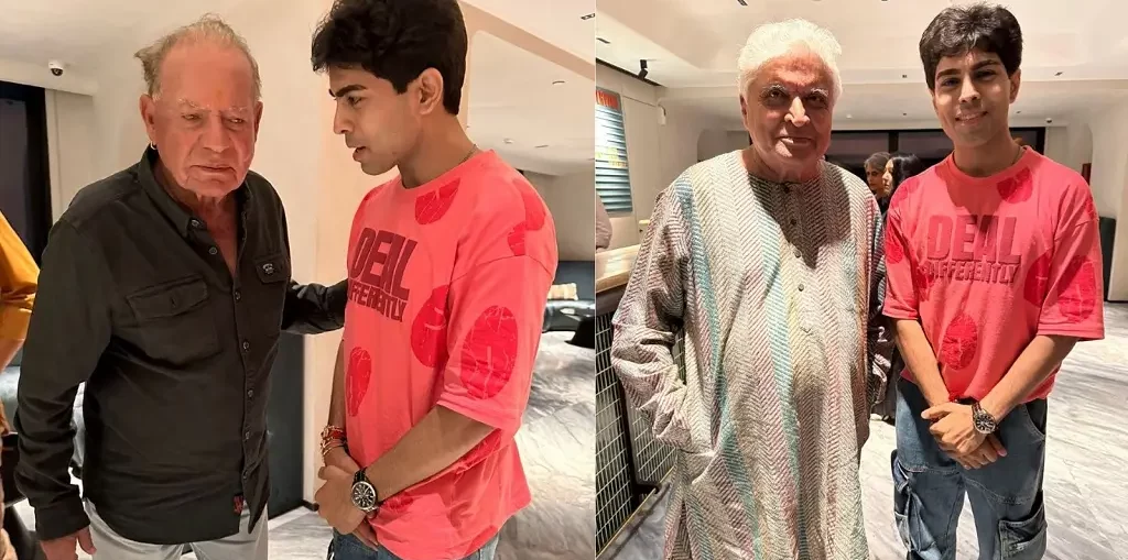 Pallav Singgh Meets Javed Akhtar At Angry Young Men Screening