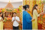 Apurrva Soni seeks blessings of Ganpati Bappa at the residence of Deputy Chief Minister Of Maharashtra Devendra Fadnavis