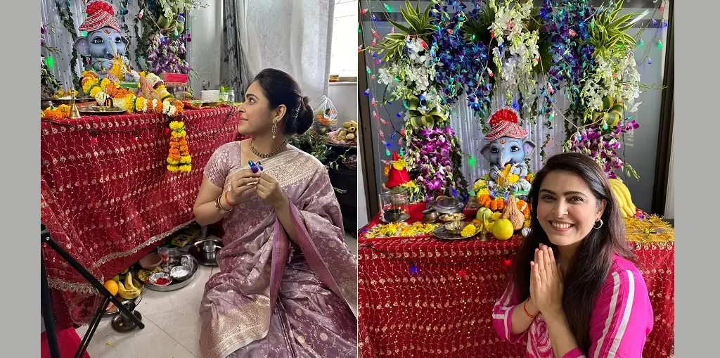 Madhurima Tuli celebrates Ganesh Chaturthi at her home after 6 years