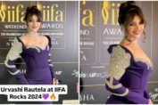 Urvashi Rautela diamond-studded purple custom-made gown at IIFA Rocks 2024