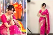 Gugni Gill Panaich 'desi girl' mode in Canada in a beautiful saree