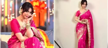 Gugni Gill Panaich 'desi girl' mode in Canada in a beautiful saree